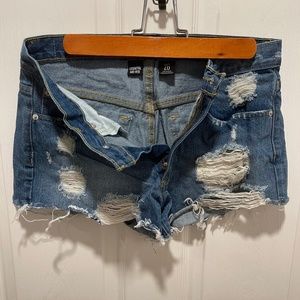 Distressed Jean Shorts